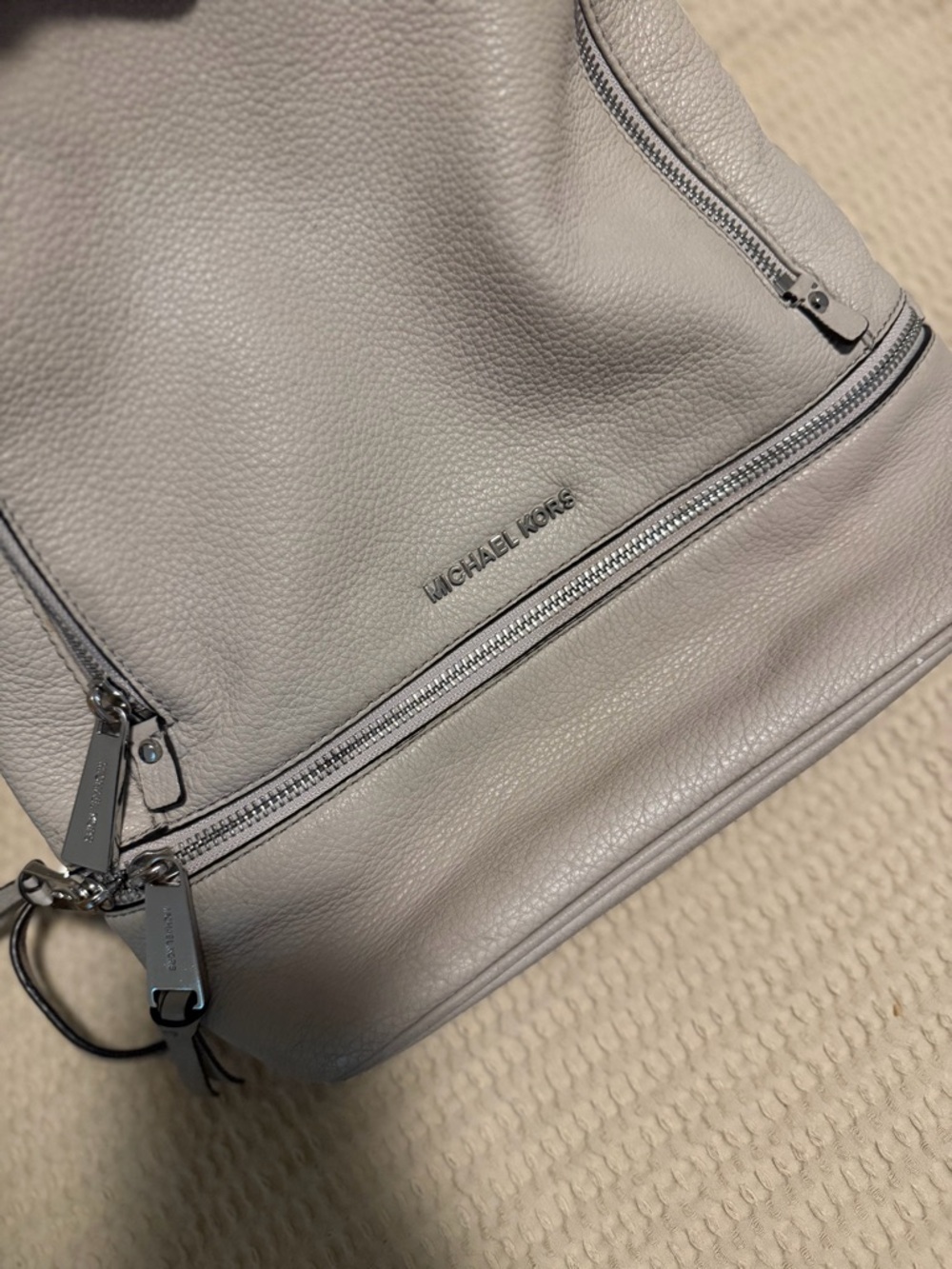 Michael Kors Rhea Pebbled Leather Backpack - Picture 4 of 14